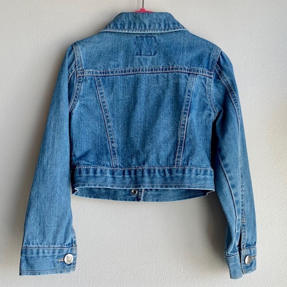 Children's Place Girls Denim Jacket with Gems SIZE S/P 5/4 - Picture 5 of 9